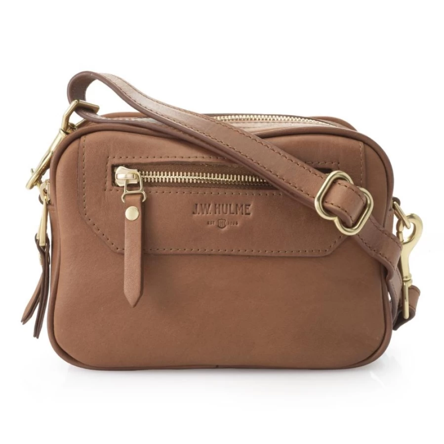 J. W. Hulme Co Lowry Large Leather Briefcase in Saddle Heritage - Premium Handcrafted Bag for Professionals