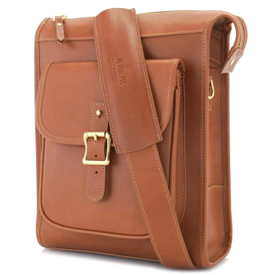J.W. Hulme Co Editor Correspondent Leather Messenger Bag for Business & Travel