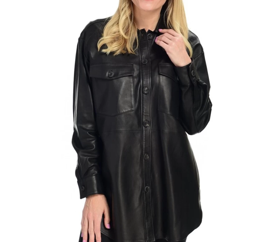 "J. W. Hulme Co Men's Lambskin Shirt Jacket – Premium Leather Outerwear"