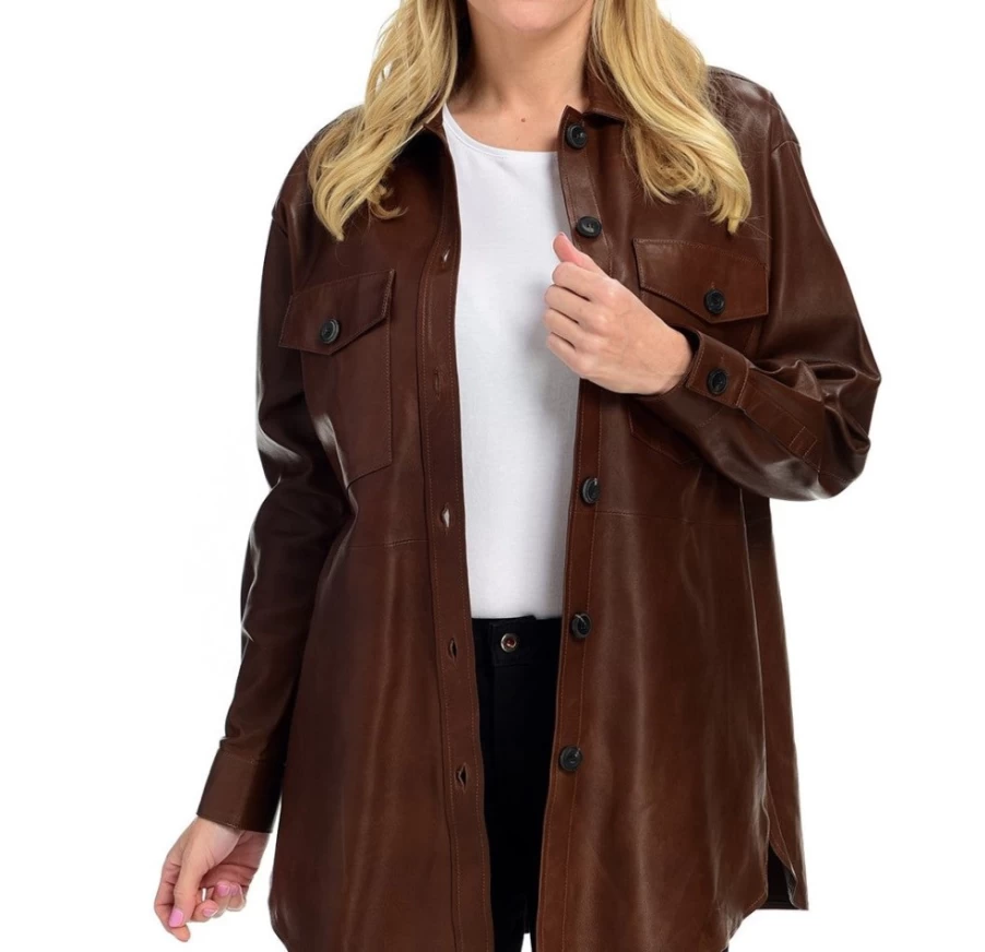 "J. W. Hulme Co Men's Lambskin Shirt Jacket – Premium Leather Outerwear"