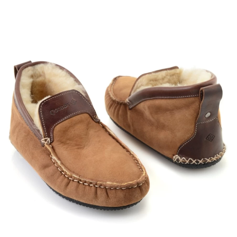 J. W. Hulme Co Men's Quoddy Dorm Boot Slippers – Premium Leather Indoor/Outdoor Comfort