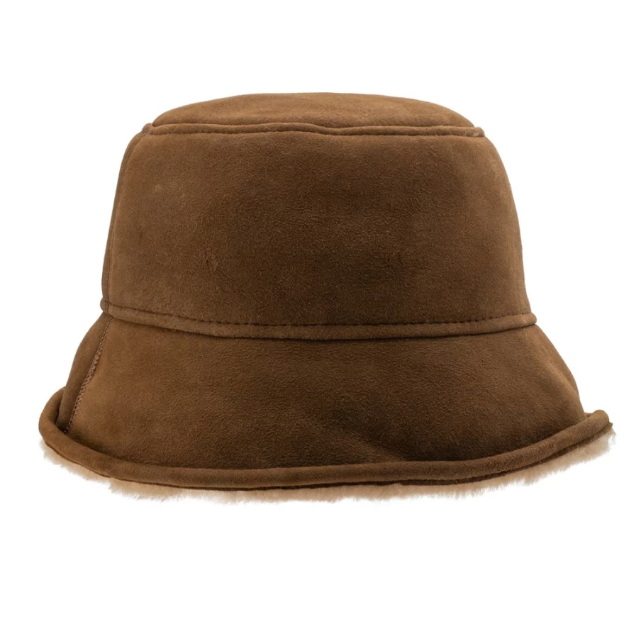 Men's Shearling Bucket Hat by J. W. Hulme Co – Winter Wool Fur Lined Pilot Cap