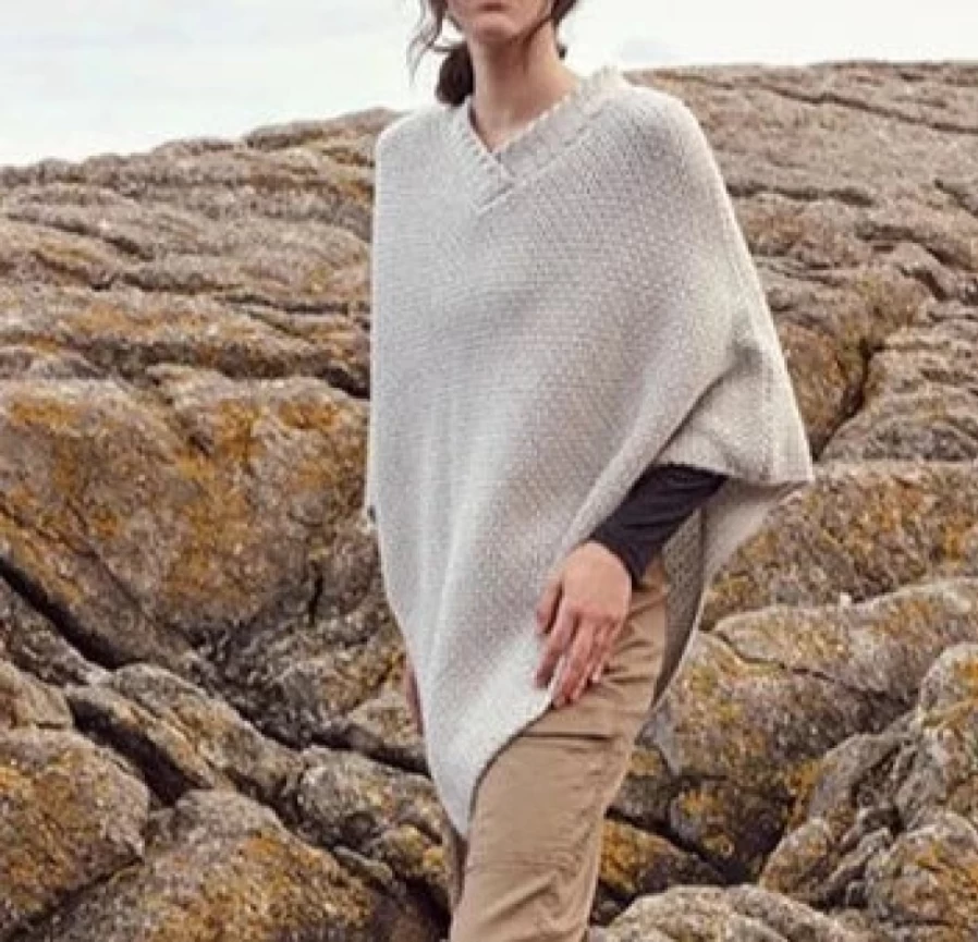 J. W. Hulme Co Women's Avonberg Cable Knit Poncho - Irelandseye Style Warm Wool Wrap