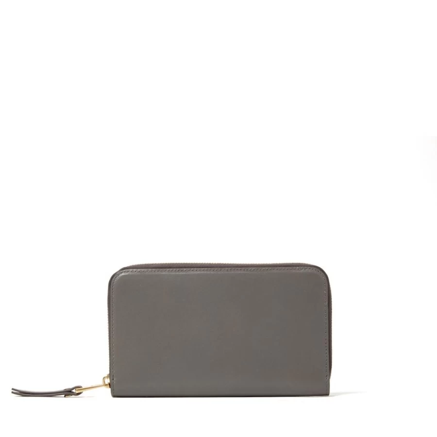 J. W. Hulme Co Premium Leather Zip Wallet for Men & Women - Secure RFID-Blocking Bifold Travel Money Holder