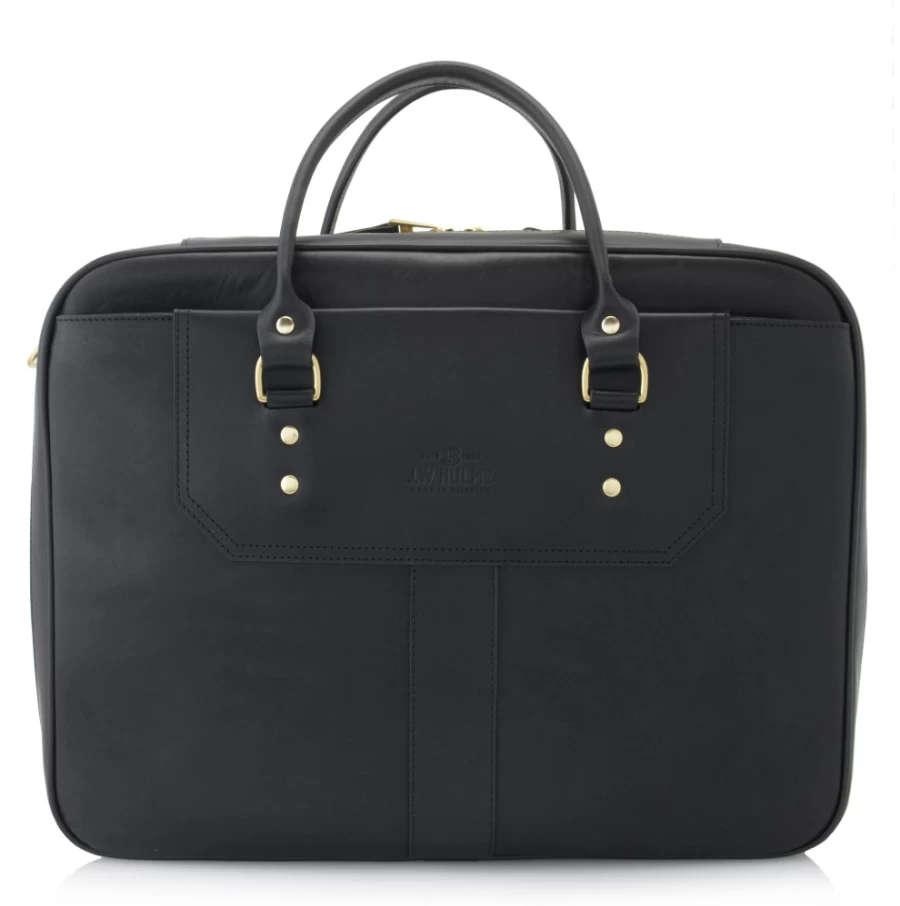 J. W. Hulme Co Fremont Avenue Premium Leather Overnight Briefcase for Business Travel
