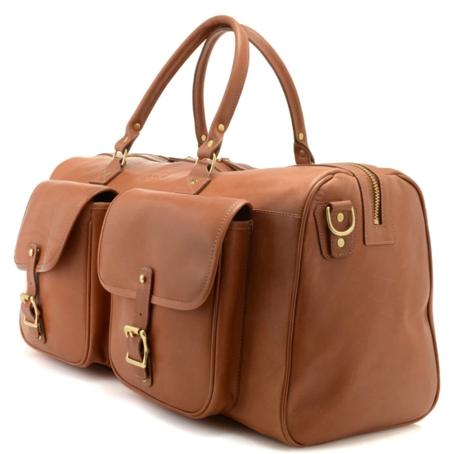 J. W. Hulme Co Editor Duffel Bag - Premium Leather Travel Duffle for Men & Women