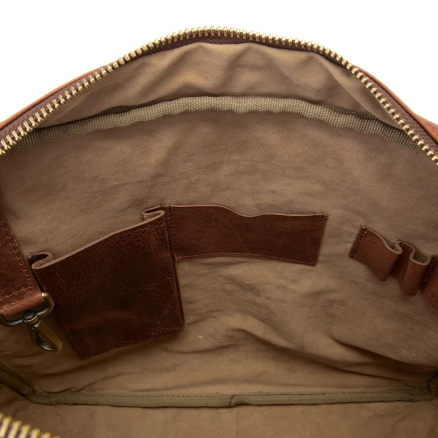 J. W. Hulme Co Premium Leather Mailbag - Classic Durable Messenger Bag for Work & Travel