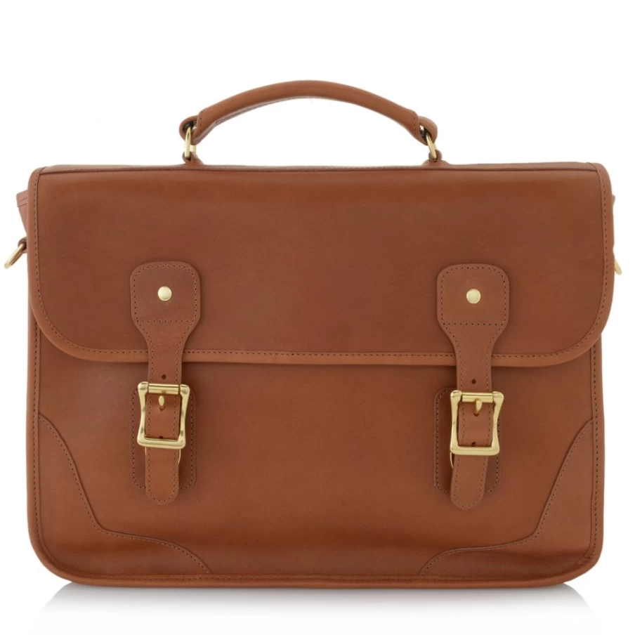 J. W. Hulme Co Charles Messenger Bag – Premium Leather Crossbody Briefcase for Men & Women