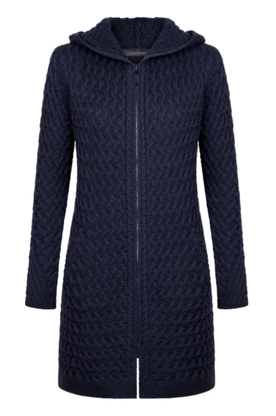 J. W. Hulme Co Women's Navy Coolquay Trellis Hooded Sweater | Irelandseye Design