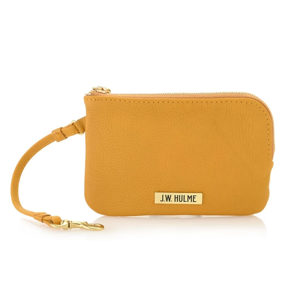 J.W. Hulme Co Pebble Leather Pearl Zip Wristlet Pouch - Premium Handmade Leather Wristlet for Women