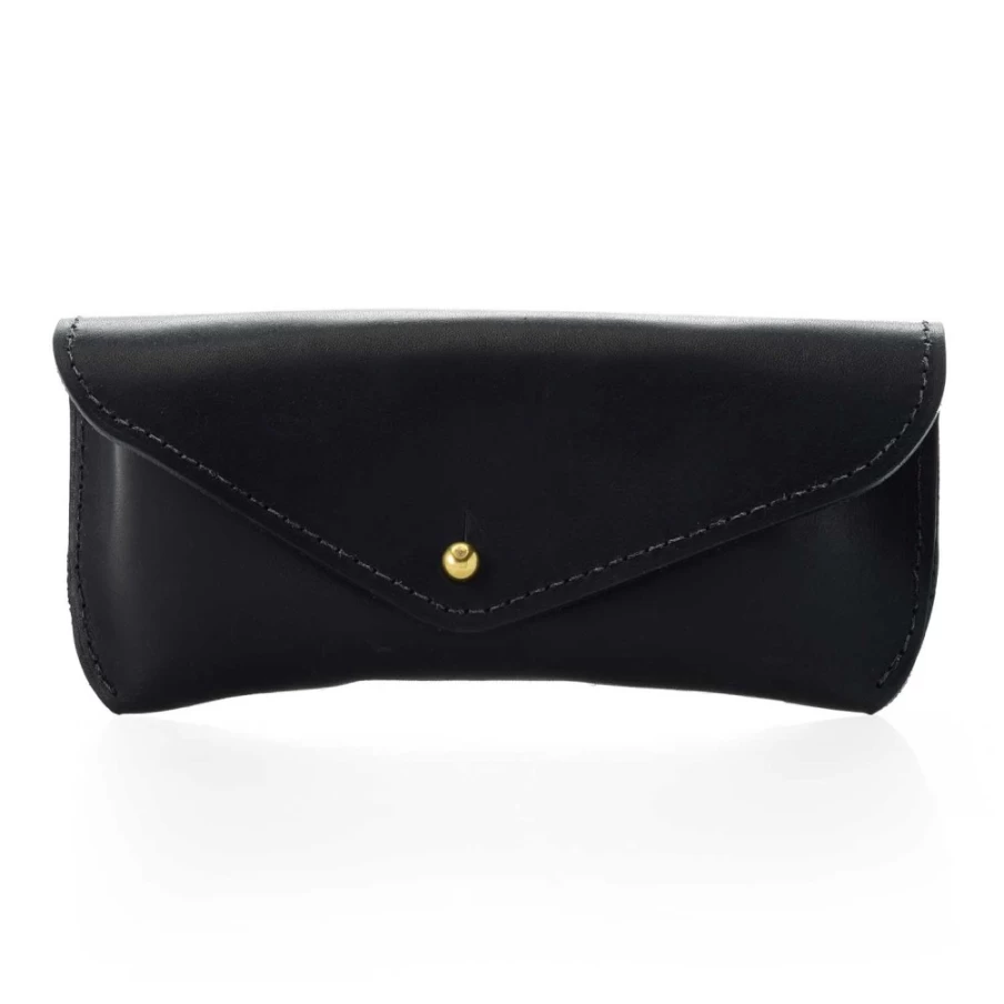 J.W. Hulme Co Genuine Leather Eyeglass Case - Premium Editor Style Glasses Holder for Men & Women