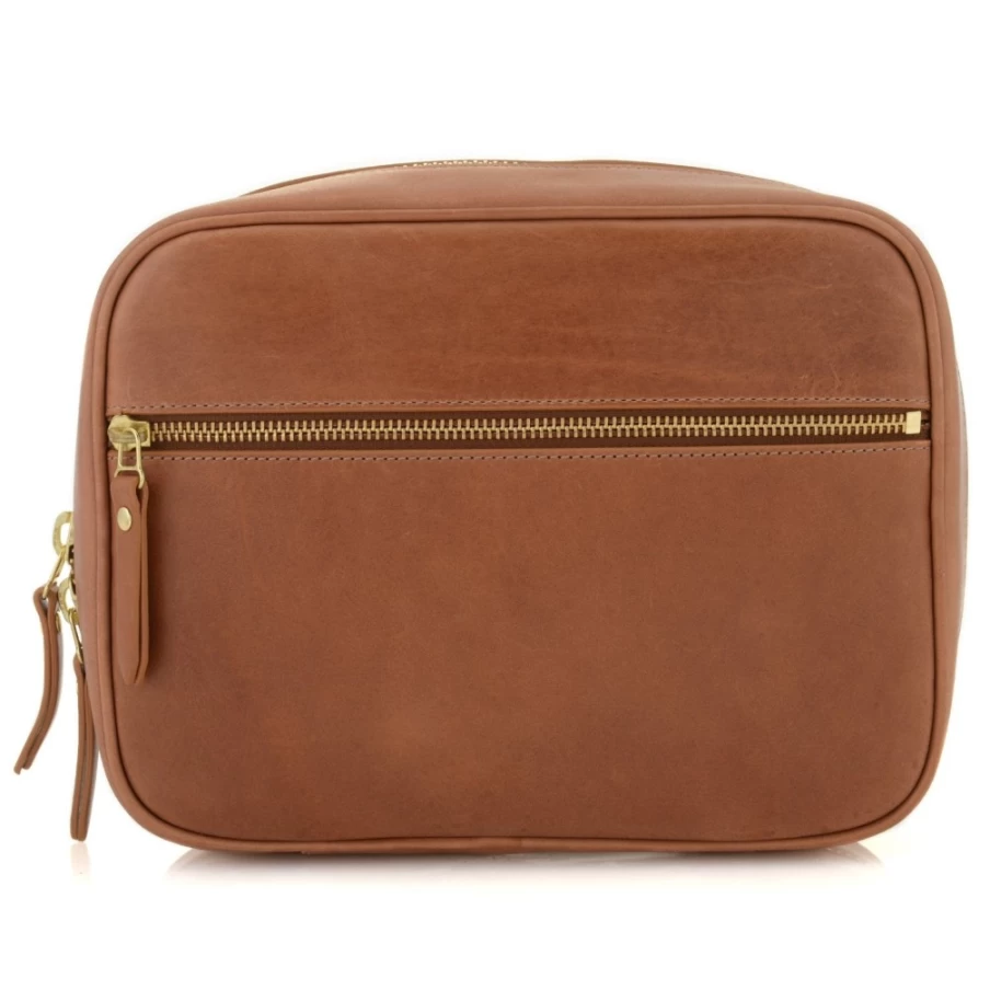 J.W. Hulme Co Premium Leather Travel Case for Toiletries & Accessories – Durable & Stylish Organizer