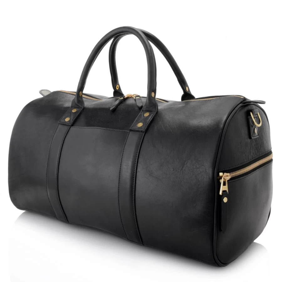 J. W. Hulme Co Black Heritage Continental Duffel Bag - Premium Travel & Gym Duffle