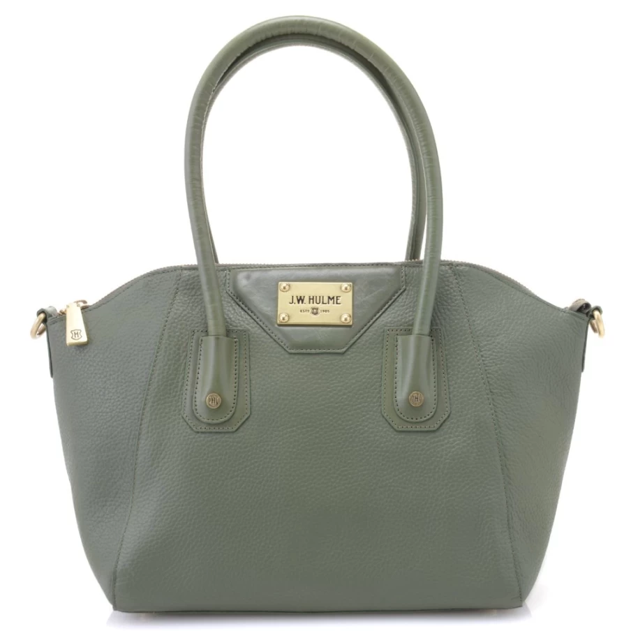 J.W. Hulme Co Skye Pebble Grain Leather Satchel Bag - Glazed Finish, Handcrafted Genuine Leather Crossbody or Shoulder Bag for Women & Men