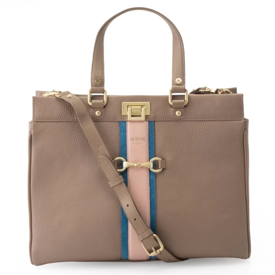 J. W. Hulme Co Celia Genuine Leather Tote Bag with Detachable Shoulder Strap for Women