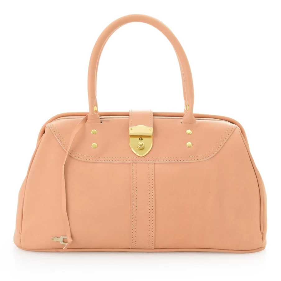 J. W. Hulme Co Gladstone Natural Heritage Leather Framed Satchel Bag