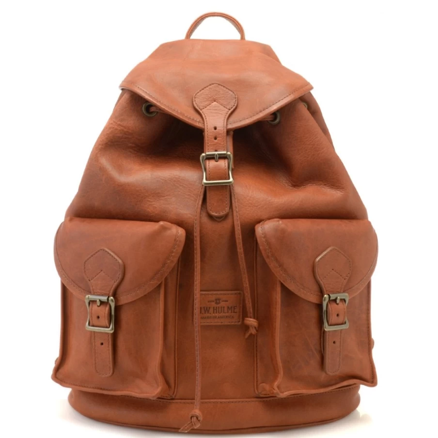 J. W. Hulme Co Bison Leather Rucksack - Durable & Stylish Backpack for Travel & Everyday Use