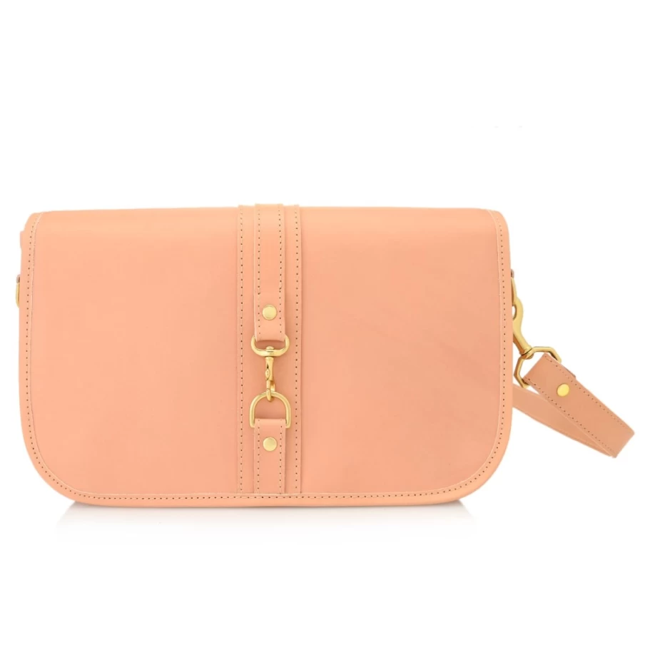 J. W. Hulme Co Natural Vachetta Heritage Leather Del Mar Clutch with Adjustable Shoulder & Crossbody Strap
