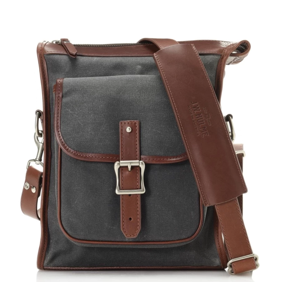 J.W. Hulme Co Charcoal Canvas Editor Correspondent Bag for Work & Travel
