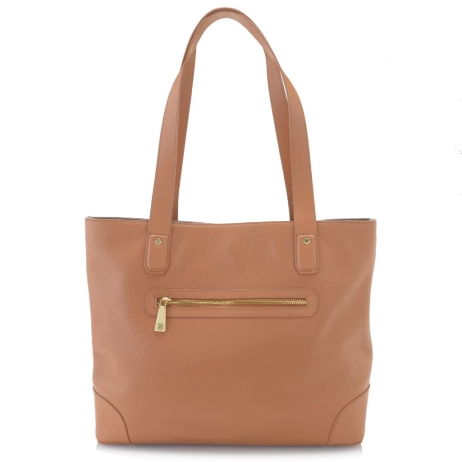 J. W. Hulme Co. Genuine Leather Tote Bag for Women & Men - Premium Handcrafted Crest Design, Spacious & Durable Everyday Carryall