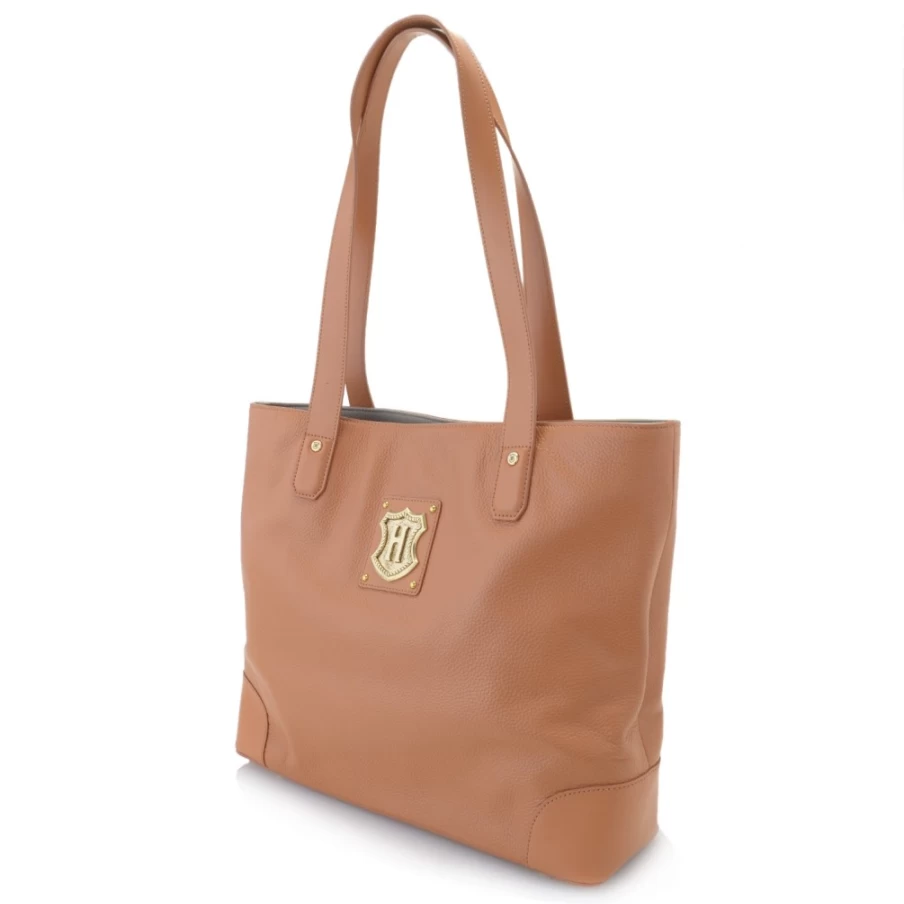 J. W. Hulme Co. Genuine Leather Tote Bag for Women & Men - Premium Handcrafted Crest Design, Spacious & Durable Everyday Carryall