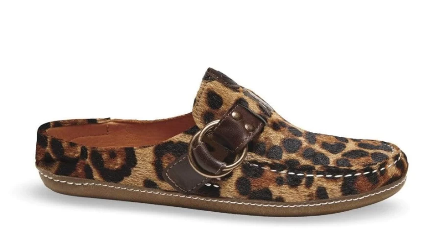 J.W. Hulme Co Women's Leopard Print Ring Mule Slippers