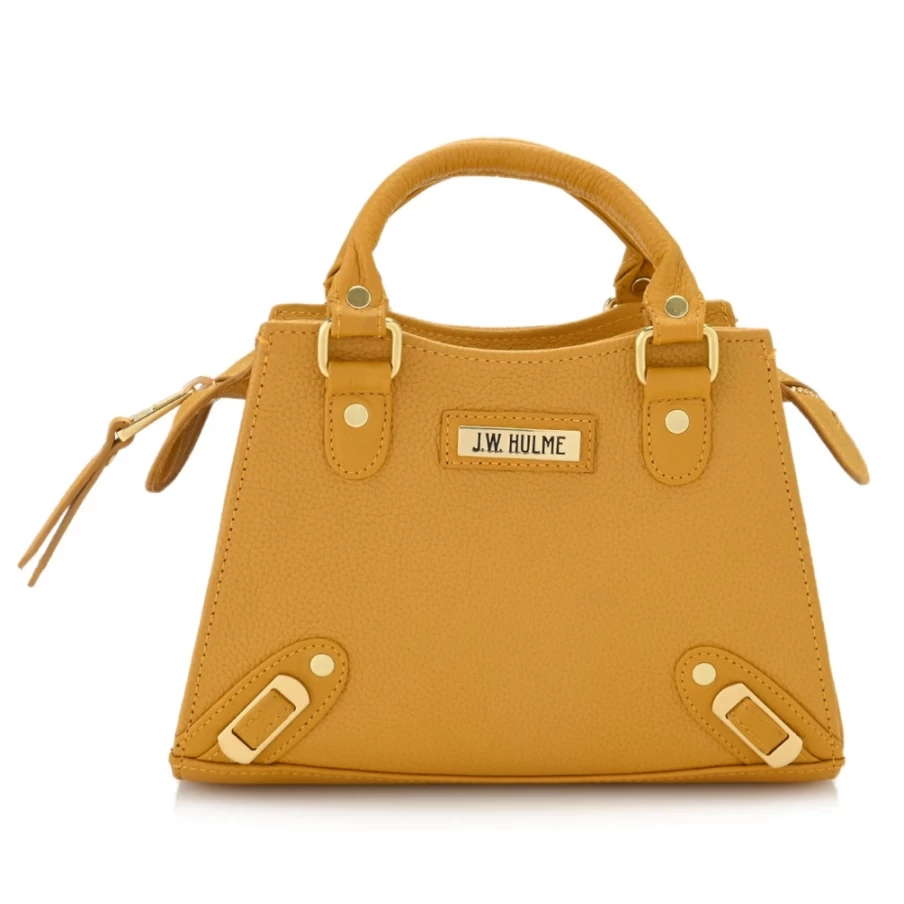 J. W. Hulme Co Courtney Mini Satchel in Premium Pebble Leather - Compact Crossbody Bag for Women